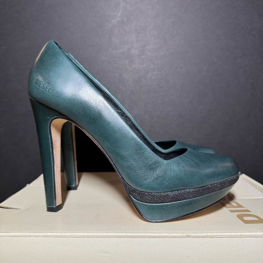 DIESEL “Ashly” Platform Leather Heels